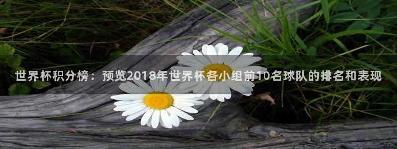 世界杯预选赛欧洲赛区积分榜：世界杯积分榜：预览2018年世界杯各小组前10名球队的排名和表现