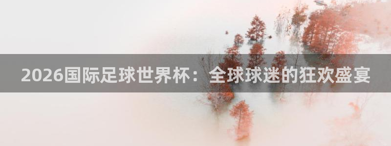 2026世界杯赛程表完整版:2026国际足球世界杯:全球球迷的狂欢盛宴